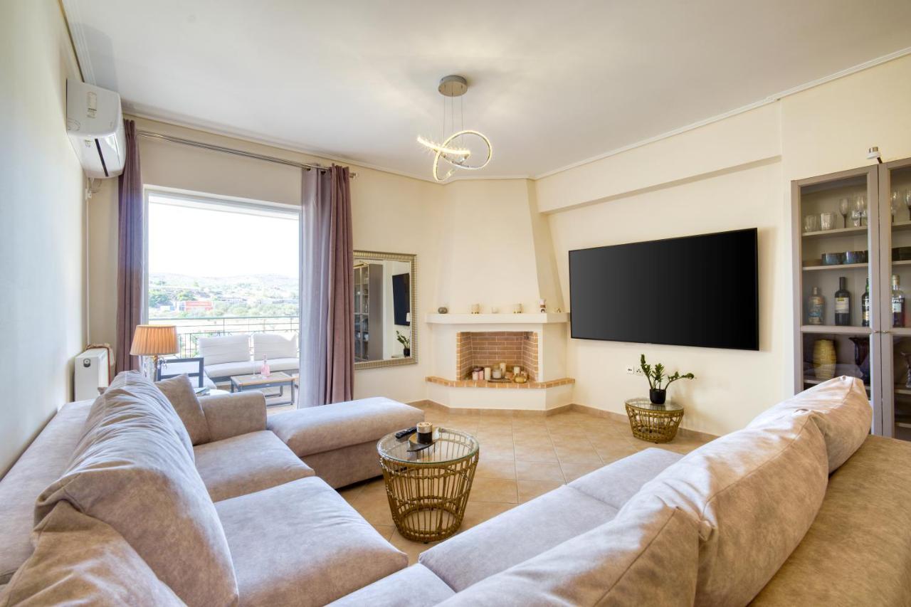 Sea & Mountain Apartment Close To Port And City Lávrion Exterior foto